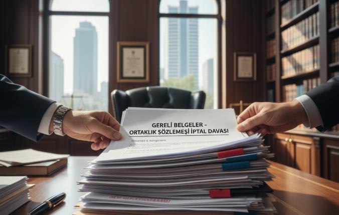 ortaklık sözleşmesi iptali davası açmak için gerekli belgeler